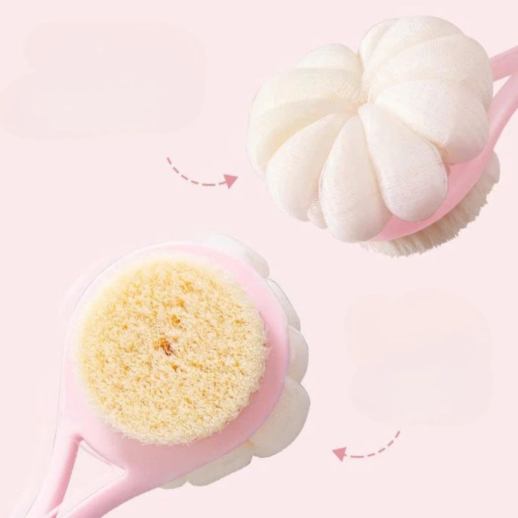 Bàn chải tắm 2 mặt cán dài chà lưng tạo bọt làm sạch sâu cho cơ thể - Ảnh 3