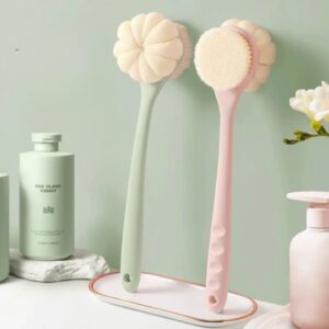 Bàn chải tắm 2 mặt cán dài chà lưng tạo bọt làm sạch sâu cho cơ thể