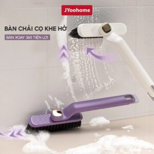 Bàn chải vệ sinh khe hở góc rãnh xoay 360 JYoohome cọ đa năng kèm nhíp gắp