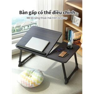 Bàn laptop gấp gọn ICON 5 mức nâng hạ bàn học làm việc đa năng