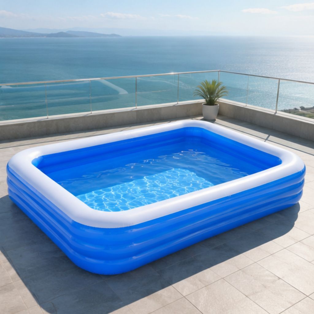 Bể bơi cho bé 3 tầng 1m2 2m6 tặng miếng vá Freeship - Ảnh 3