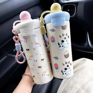 Bình nước giữ nhiệt XCUP 500ml inox 316 nắp chống tràn có quai xách tiện lợi