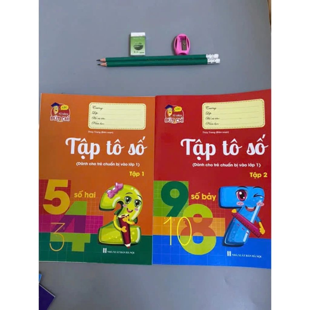 Bộ 10 quyển luyện viết tập tô chữ cho bé mẫu giáo tặng bút chì và gọt tẩy - Ảnh 3