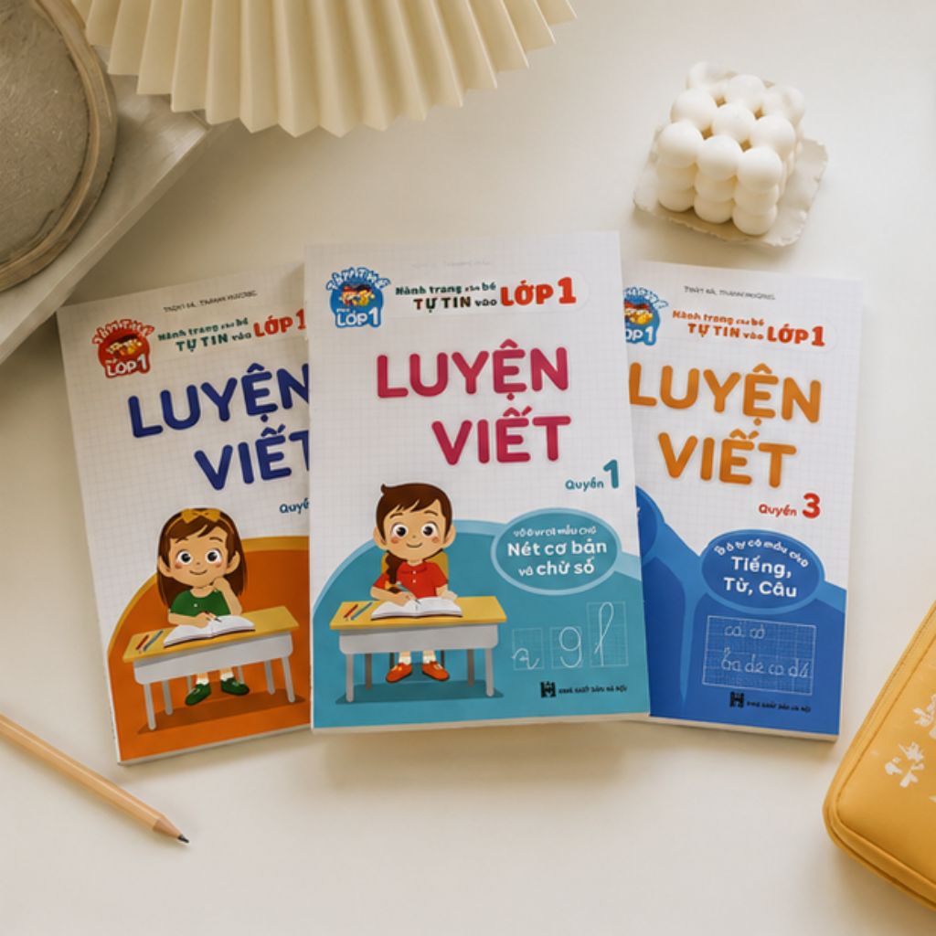 Bộ 3 luyện viết hành trang cho bé tự tin vào lớp 1 chuẩn NXB Hà Nội