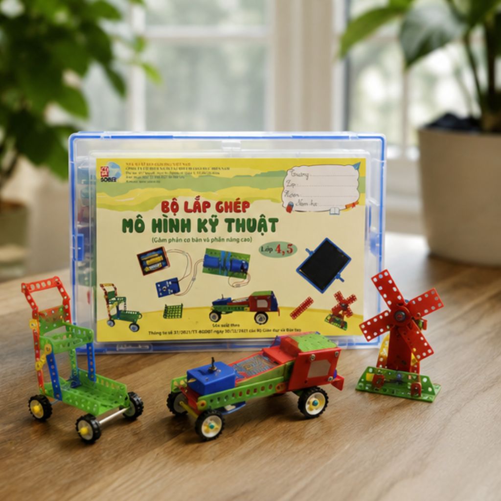 Bộ lắp ghép mô hình kỹ thuật lớp 4, 5 NXB Giáo dục chương trình mới 2018