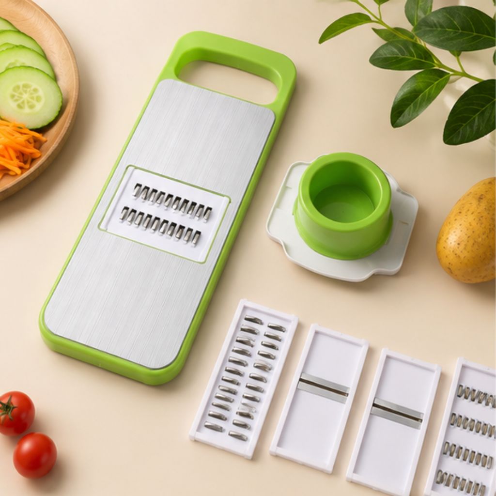 Bộ nạo rau củ quả 6 lưỡi dao inox 304 đa năng bào sợi thái lát tiện dụng - Ảnh 3
