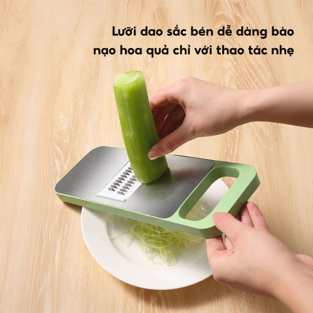 Bộ nạo rau củ quả 6 lưỡi dao inox 304 đa năng bào sợi thái lát tiện dụng - Ảnh 2