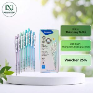 Bút bi Thiên Long TL-105 Pro 027 ngòi 0.5mm bút bấm viết êm mực đều