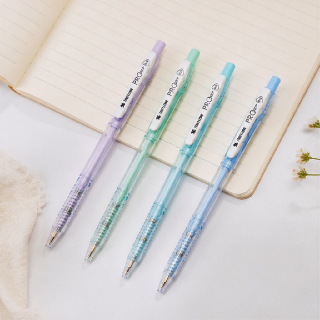 Bút bi Thiên Long TL-105 Pro 027 ngòi 0.5mm bút bấm viết êm mực đều - Ảnh 2