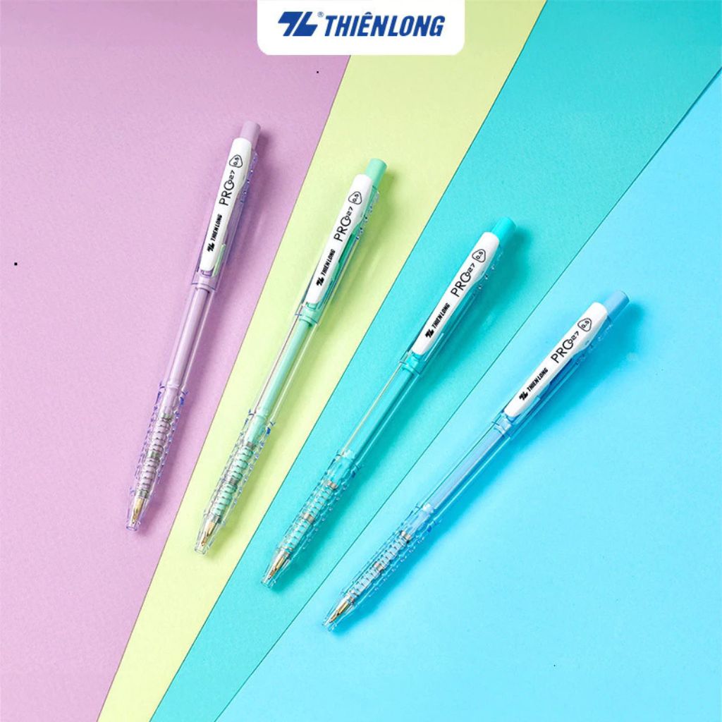 Bút bi Thiên Long TL-105 Pro 027 ngòi 0.5mm bút bấm viết êm mực đều - Ảnh 4