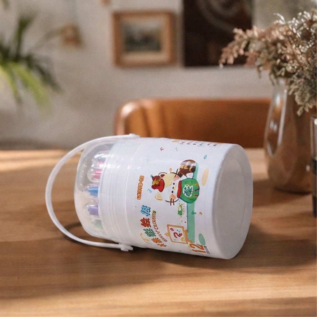 Bút sáp màu Silky Crayon cho bé 12 24 36 màu tan nước dễ lau sạch an toàn - Ảnh 4