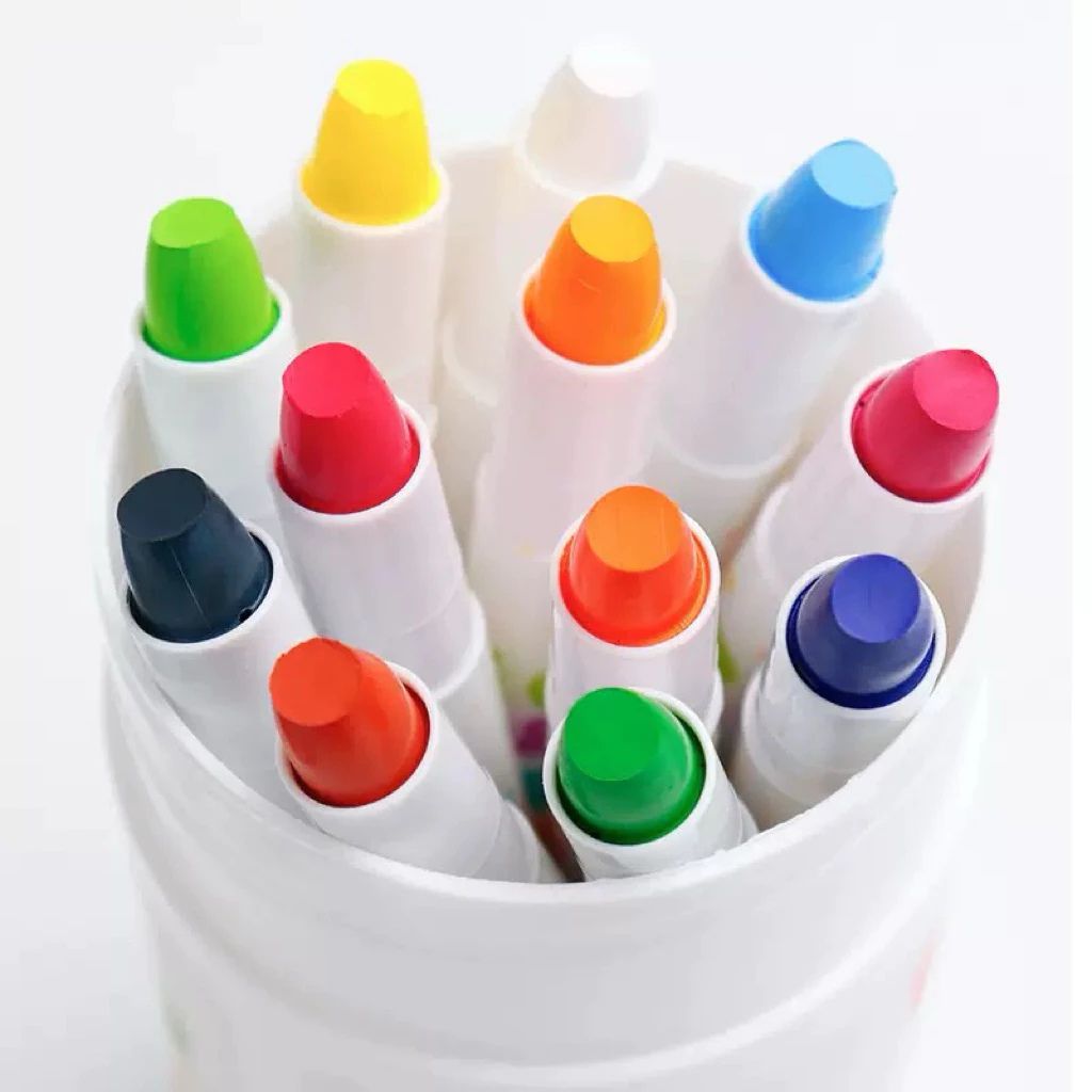 Bút sáp màu Silky Crayon cho bé 12 24 36 màu tan nước dễ lau sạch an toàn - Ảnh 4