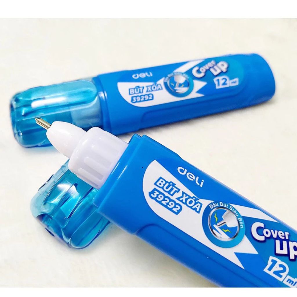 Bút xóa Deli 12ml chính hãng khô nhanh không rách giấy - Ảnh 2