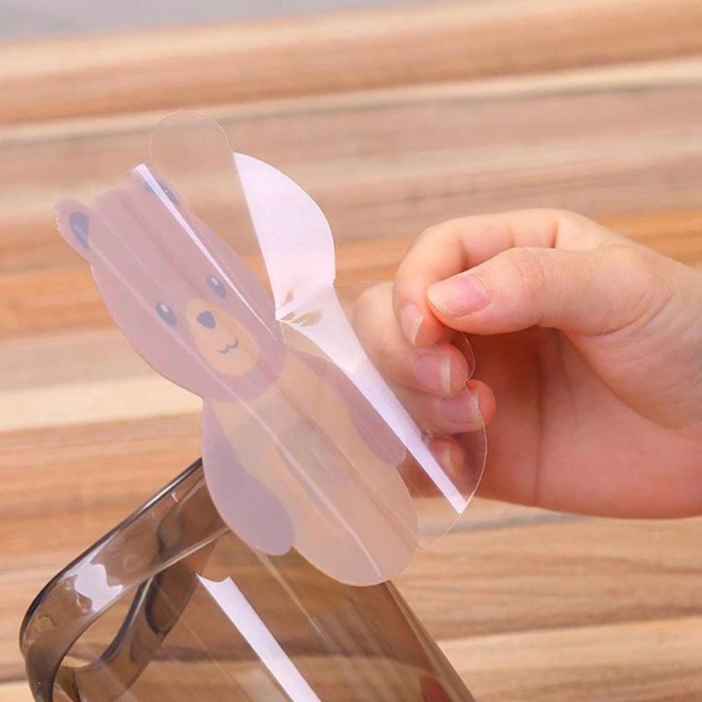 Cốc dán tường hình gấu JYoohome đựng bàn chải có lỗ thoát nước - Ảnh 4