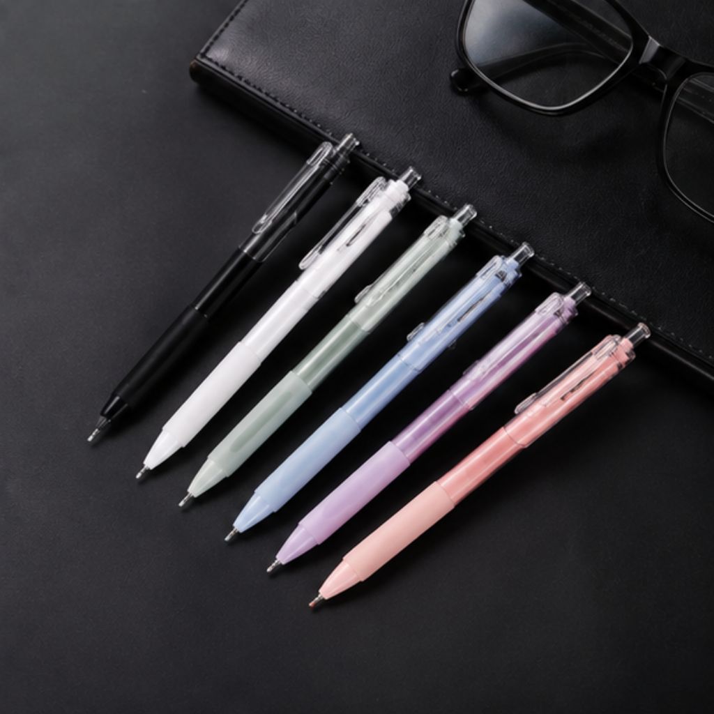 Combo 6 bút gel MOCA kèm 50 ngòi thay thế mực đen 0.5mm pastel - Ảnh 4
