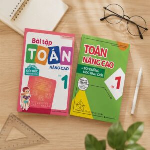 Combo sách Toán nâng cao lớp 1 gồm 2 cuốn bồi dưỡng và bài tập