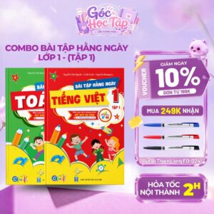 Combo sách bài tập hằng ngày Toán và Tiếng Việt lớp 1 tập 1 Kết Nối Tri Thức