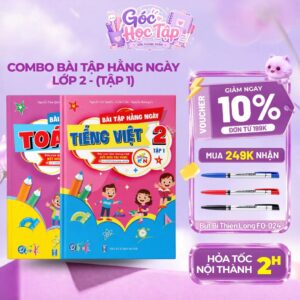 Combo sách bài tập hằng ngày Toán và Tiếng Việt lớp 2 tập 1 Kết Nối Tri Thức