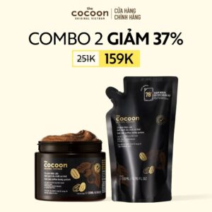 Combo tẩy da chết cà phê Cocoon Đắk Lắk 200ml hũ + refill 200ml