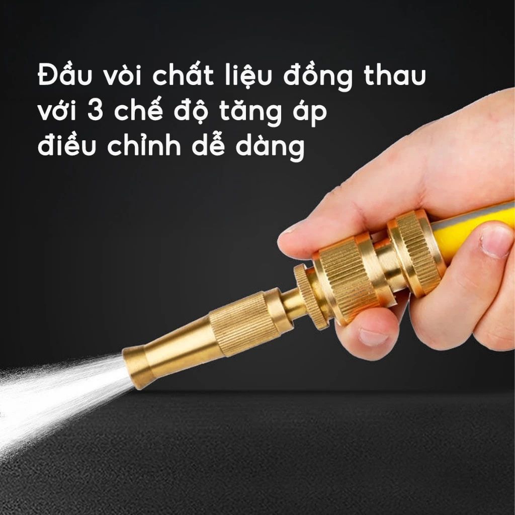 Combo vòi xịt tăng áp JYoohome kèm dây 5m-20m tưới cây rửa xe đa năng - Ảnh 2