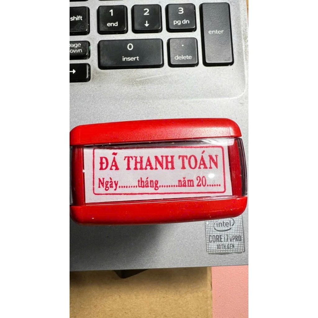 Con dấu ngày tháng năm Shiny S-222 đã thanh toán đã thu tiền đã chi tiền - Ảnh 3