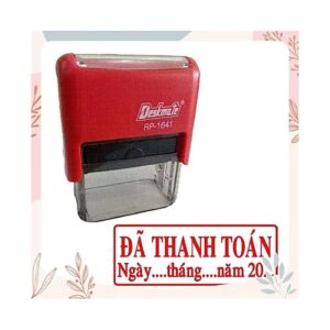 Con dấu ngày tháng năm Shiny S-222 đã thanh toán đã thu tiền đã chi tiền