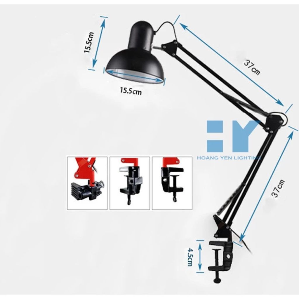 Đèn bàn học HY2266 bóng LED chống cận bảo vệ mắt xoay 360 độ đa năng - Ảnh 2