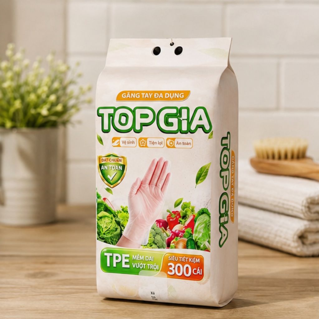 Găng tay TPE treo tường dạng rút TopGia 300 cái đa dụng tặng kèm móc dán - Ảnh 2