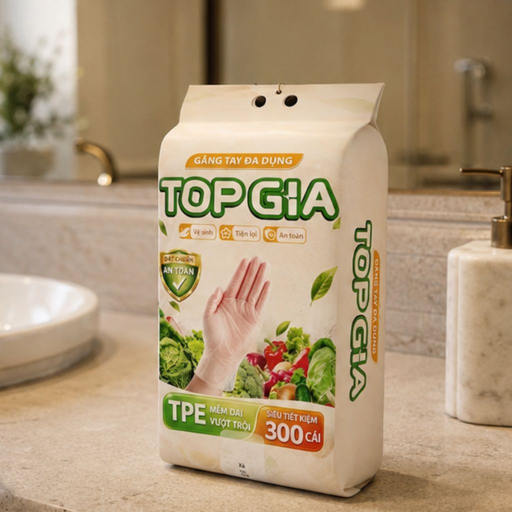 Găng tay TPE treo tường dạng rút TopGia 300 cái đa dụng tặng kèm móc dán - Ảnh 3