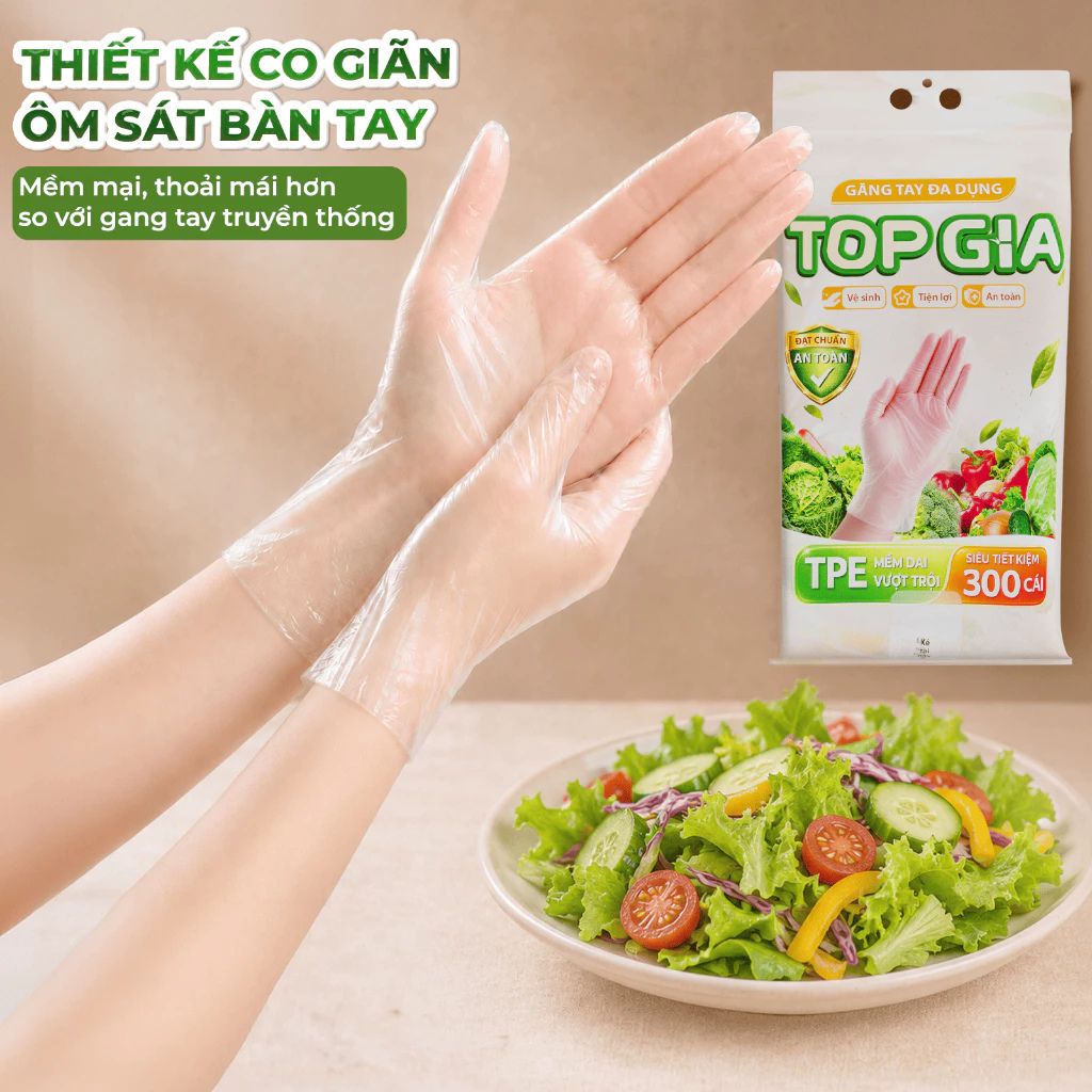 Găng tay TPE treo tường dạng rút TopGia 300 cái đa dụng tặng kèm móc dán - Ảnh 4