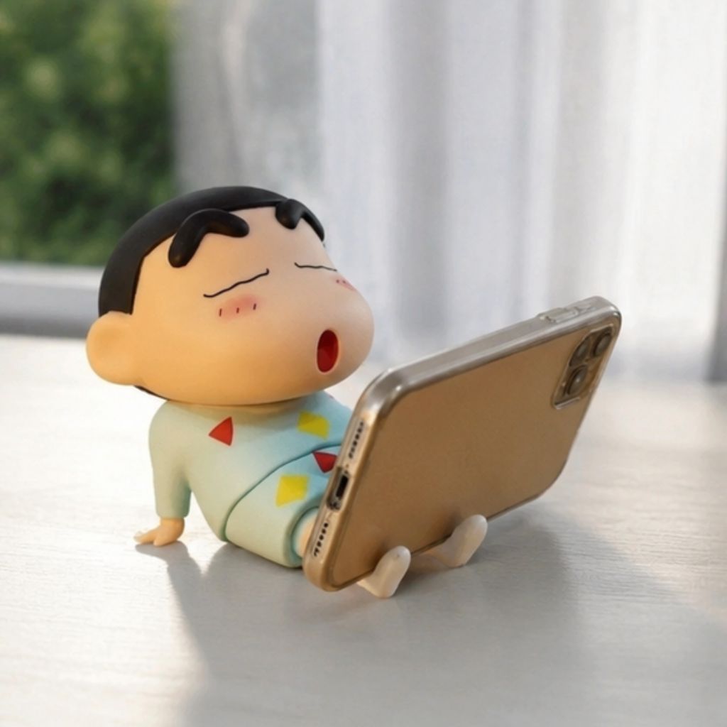 Giá đỡ điện thoại Crayon Shin-chan để bàn dễ thương trang trí bàn làm việc - Ảnh 3