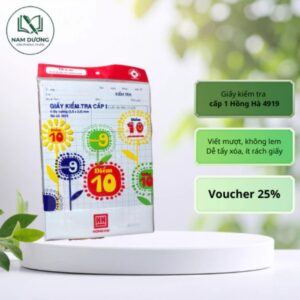 Giấy kiểm tra cấp 1 Hồng Hà 4919 4 ô ly giấy mịn chống lóa