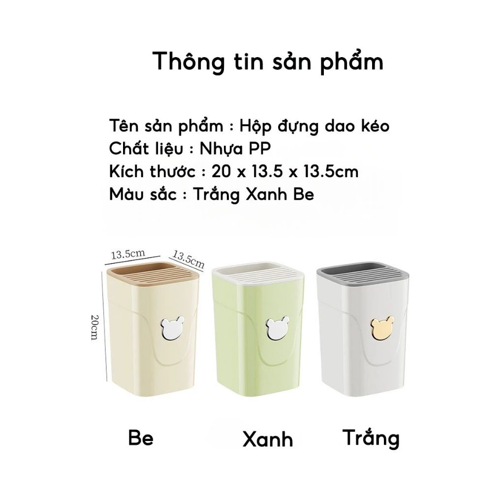 Hộp đựng dao kéo thìa đũa nhà bếp đa năng có đáy thoát nước chống ẩm mốc - Ảnh 2