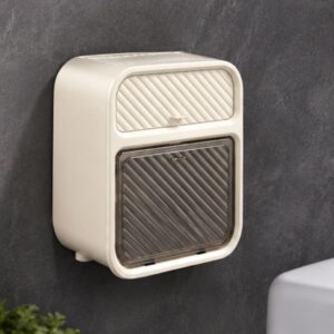 Hộp đựng giấy vệ sinh 2 tầng dán tường chống nước kèm móc dán