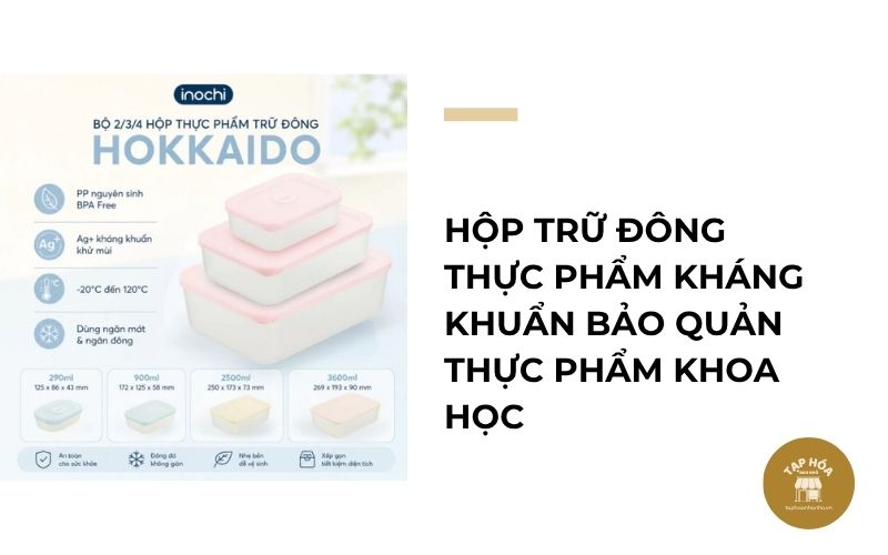 Hộp trữ đông thực phẩm kháng khuẩn bảo quản thực phẩm khoa học