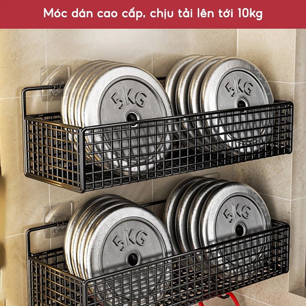 Kệ đựng đồ nhà tắm dán tường JYoohome chịu tải 10kg thép sơn tĩnh điện - Ảnh 3