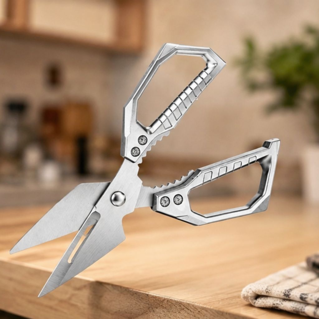 Kéo cắt đa năng không gỉ cắt xương gà vịt rau củ bền bỉ - Ảnh 3