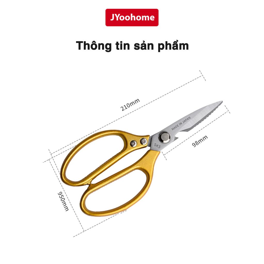 Kéo làm bếp đa năng SK5 JYoohome cắt gà cắt vải cắt giấy siêu sắc - Ảnh 2