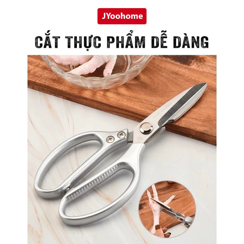 Kéo làm bếp đa năng SK5 JYoohome cắt gà cắt vải cắt giấy siêu sắc - Ảnh 3