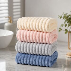 Khăn tắm mềm mại thấm hút nước JYoohome không rụng lông