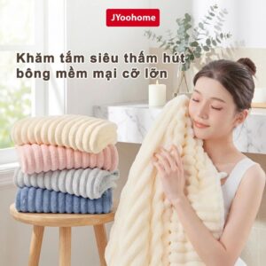 Khăn tắm mềm mại thấm hút nước JYoohome không rụng lông