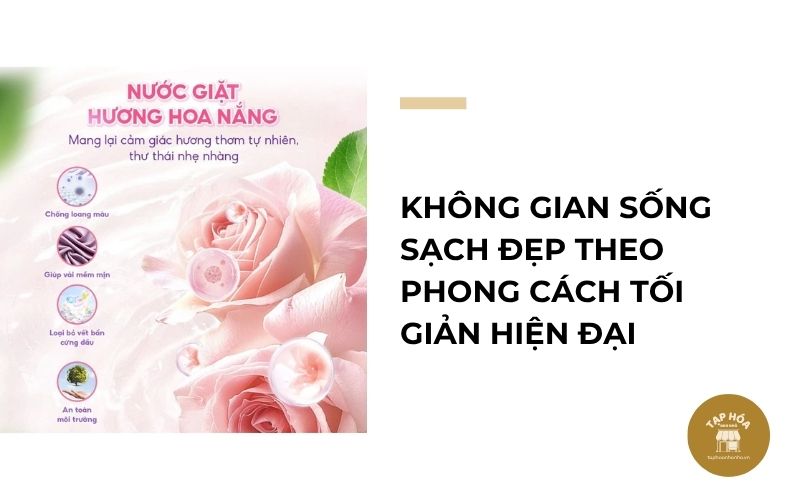 Không gian sống sạch đẹp theo phong cách tối giản hiện đại