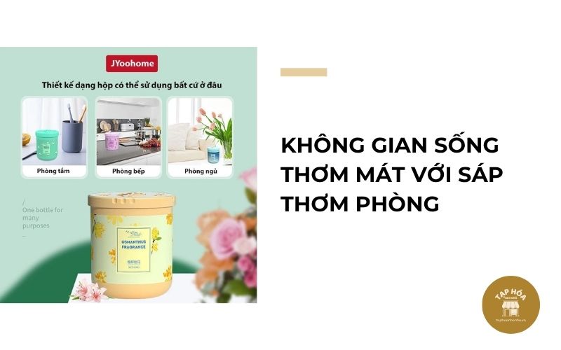 Không gian sống thơm mát với sáp thơm phòng