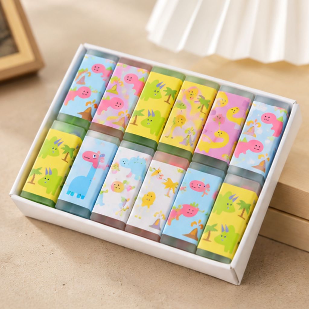 Lốc 32 cục gôm tẩy bút chì hình khủng long tẩy sạch ít bụi dễ thương - Ảnh 2