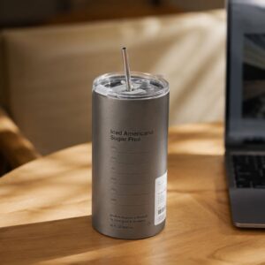 Ly giữ nhiệt Iced Americano inox 304 350ml/600ml kèm ống hút