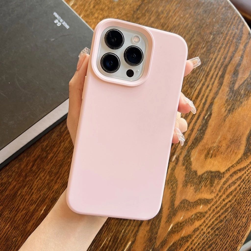 Ốp lưng iPhone TPU chống bẩn lót nhung bảo vệ camera cho iPhone 7–17