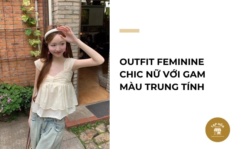 Outfit Feminine Chic nữ với gam màu trung tính