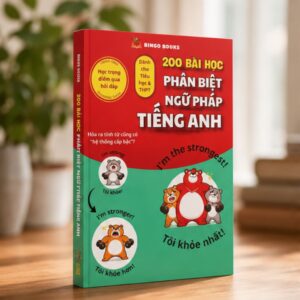 Sách 200 bài học phân biệt ngữ pháp tiếng Anh in màu cho học sinh