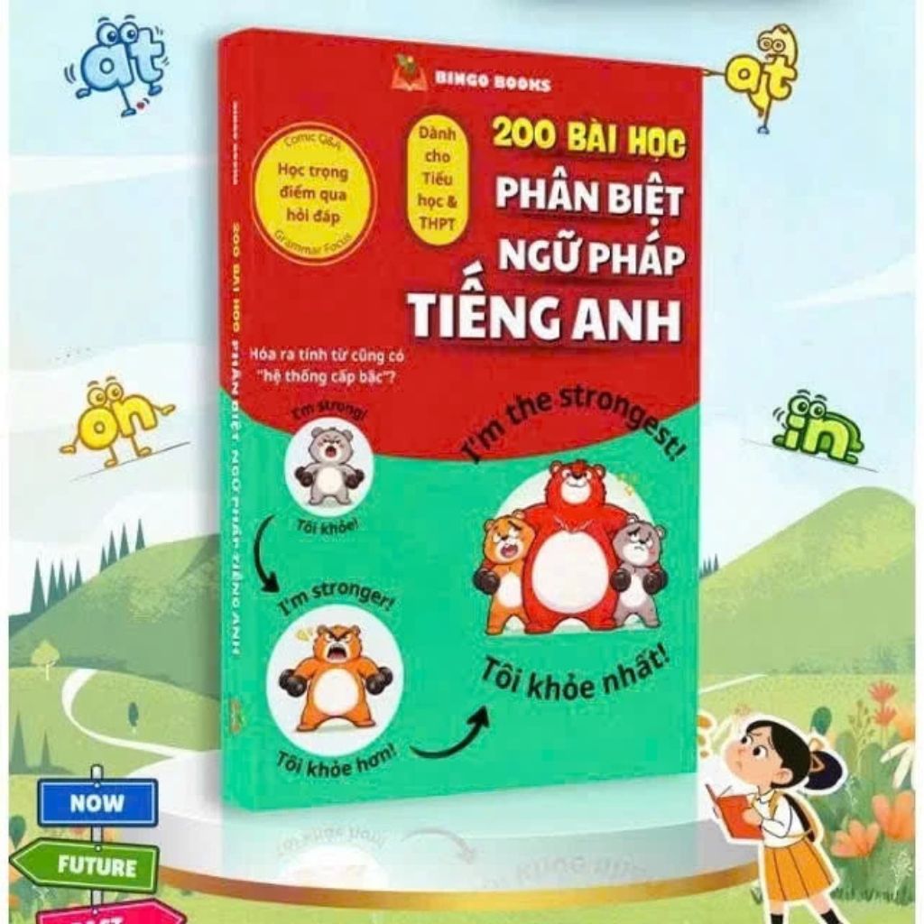 Sách 200 bài học phân biệt ngữ pháp tiếng Anh in màu cho học sinh
