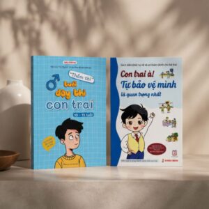 Sách combo 2 cuốn Thì thầm tuổi dậy thì con trai và kỹ năng tự bảo vệ (In màu)